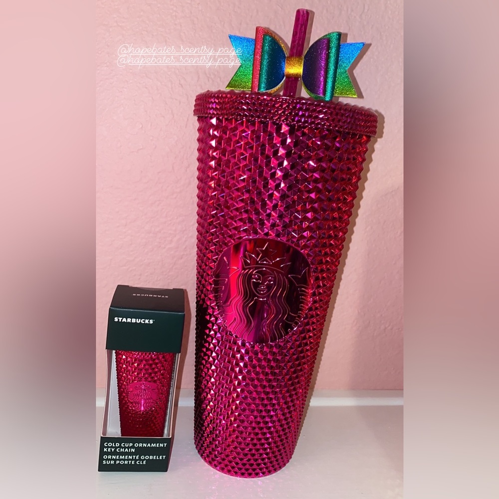 Berry Starbucks venti studded cup and ornament keychain  brand new tags